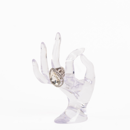 Crystal Teardrop Ring