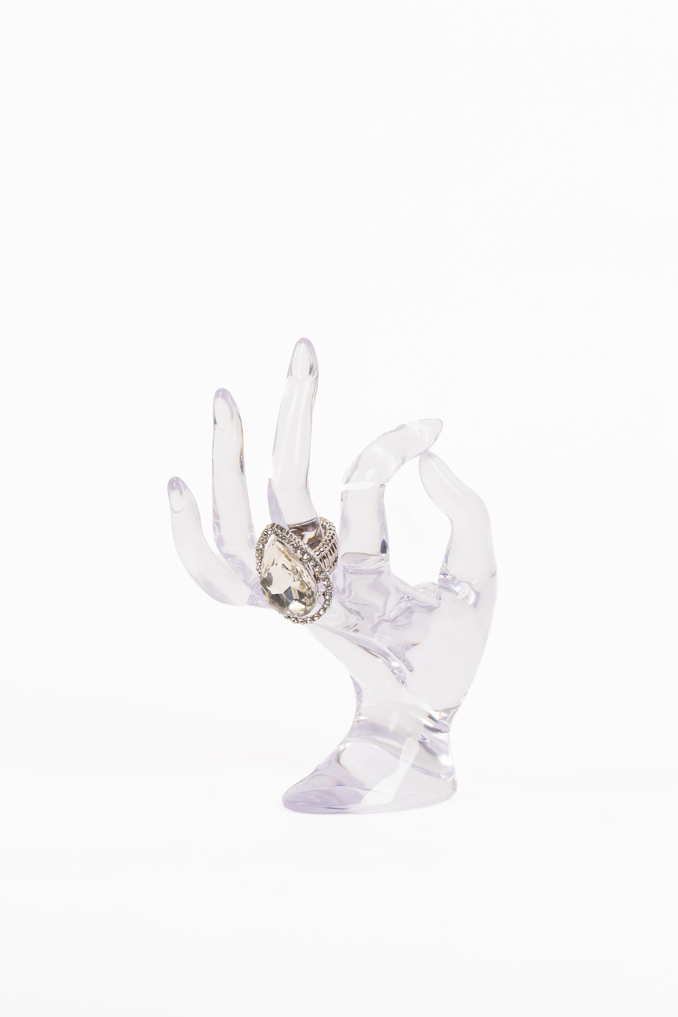 Crystal Teardrop Ring