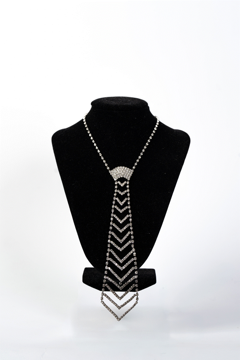 Crystal Tie Necklace
