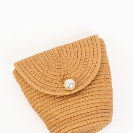 Pearl Straw Clutch