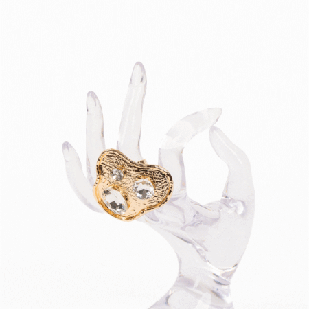 Golden Crystal Ring