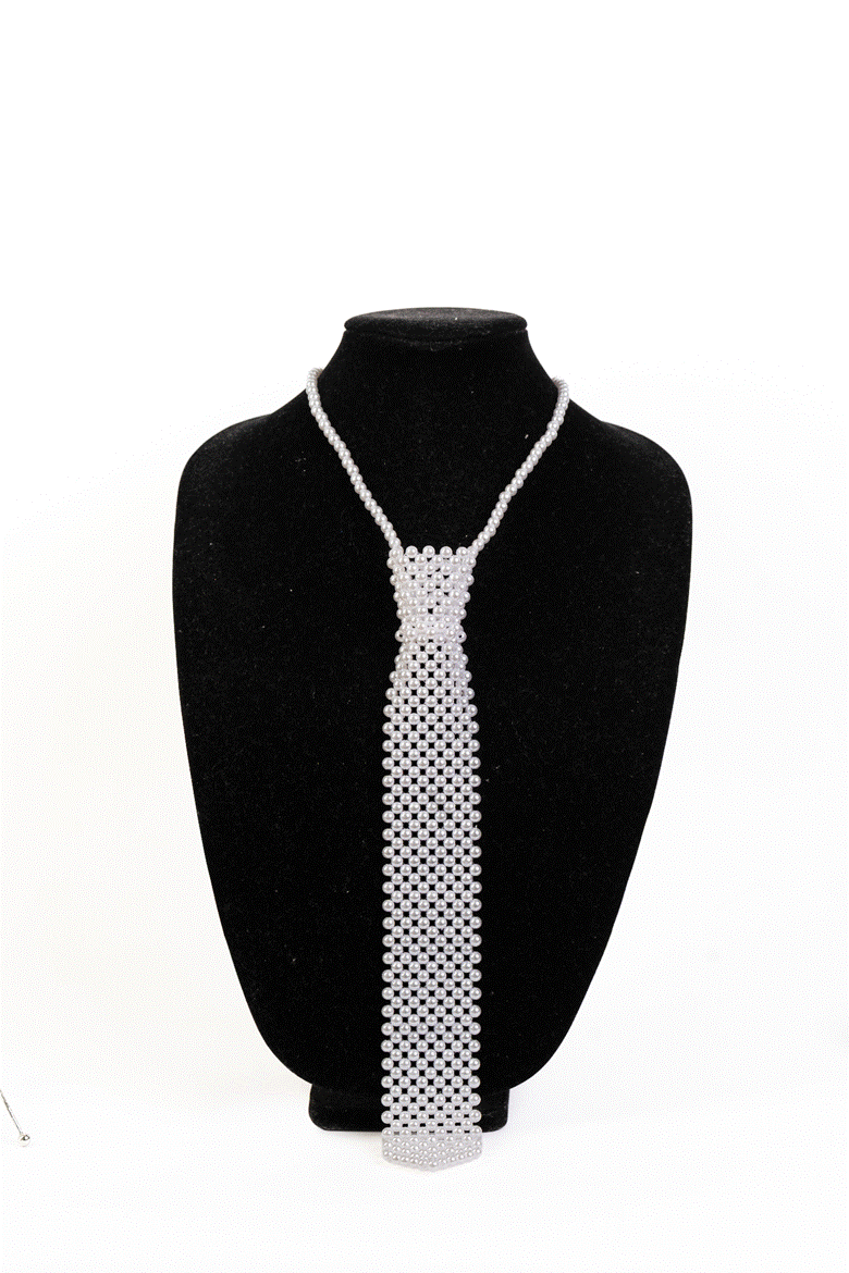 Pearl Tie Necklace