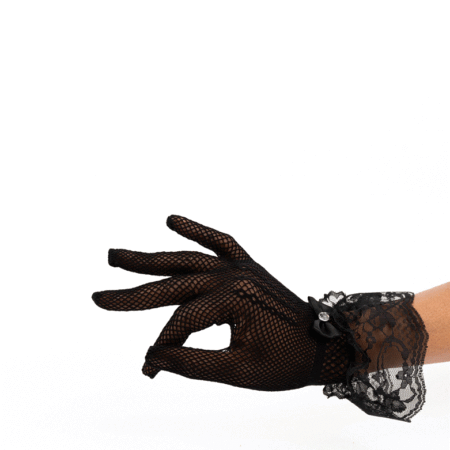 Midnight Bow lace Gloves