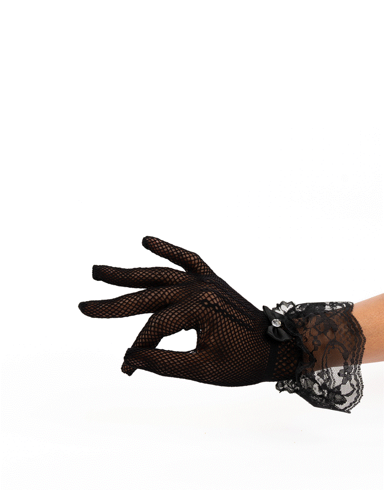 Midnight Bow lace Gloves